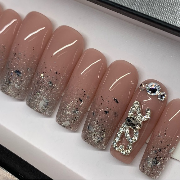 2023 Winter Glitter Fade Press On Nails - Picture 5 of 9